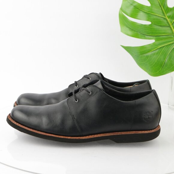 Timberland Mens Stormbuck Lite Oxford Size 13 Black Leather Plain Toe Comfy Shoe - Picture 5 of 11